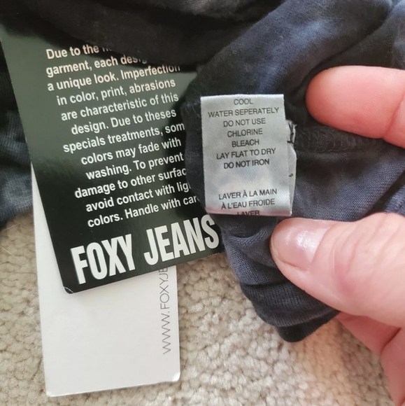 Foxy jeans black marble tank top S - Picture 5 of 5